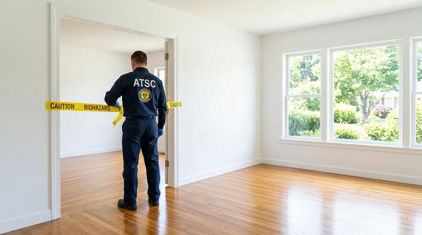 Certified biohazard cleanup crew performing Crime Scene Cleanup in Hornsby Bend